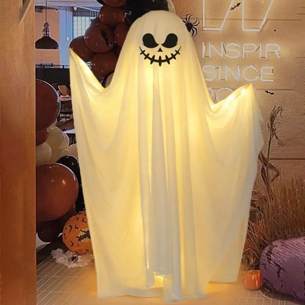 

Ghost Ornament Haunted House Decoration Glowing Ghost Ornament Spooky Festive Halloween Decorations Durable Led Ghost for Indoor