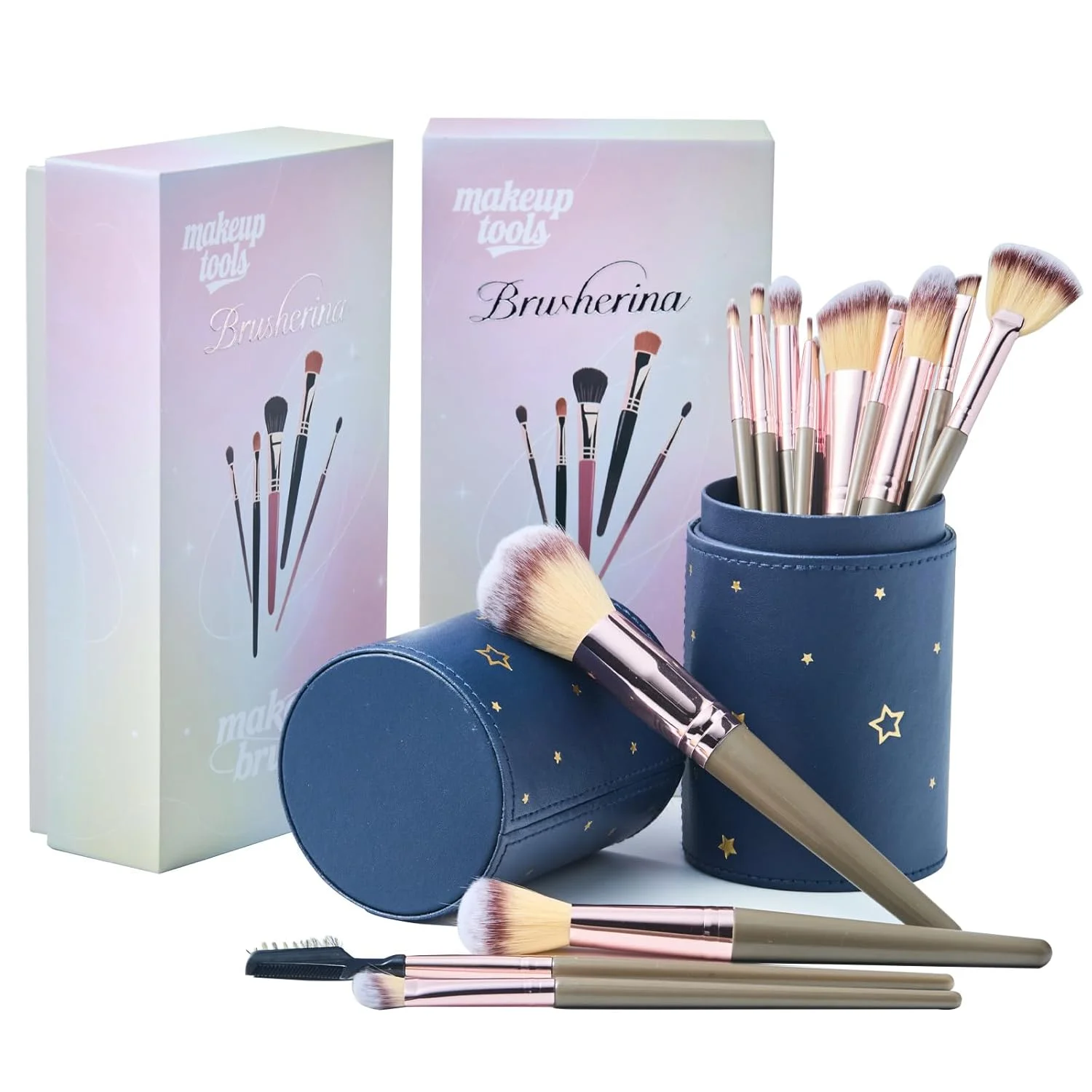 1-20PCS แปรงแต่งหน้าชุดมืออาชีพนุ่มฟูอายแชโดว์รองพื้นคอนซีลเลอร์เบลนด์บลัชผู้หญิงเครื่องมือความงามของขวัญคริสต์มาส