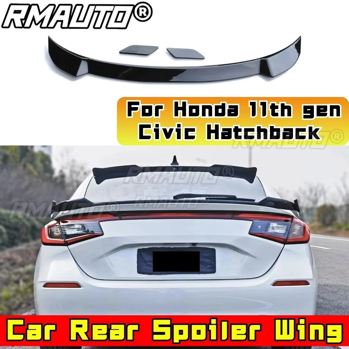 

Car Rear Trunk Spoiler Wing Body Kit for Honda 11th Gen Civic Hatchback Rear Trunk Spoiler Wing Car Accessories