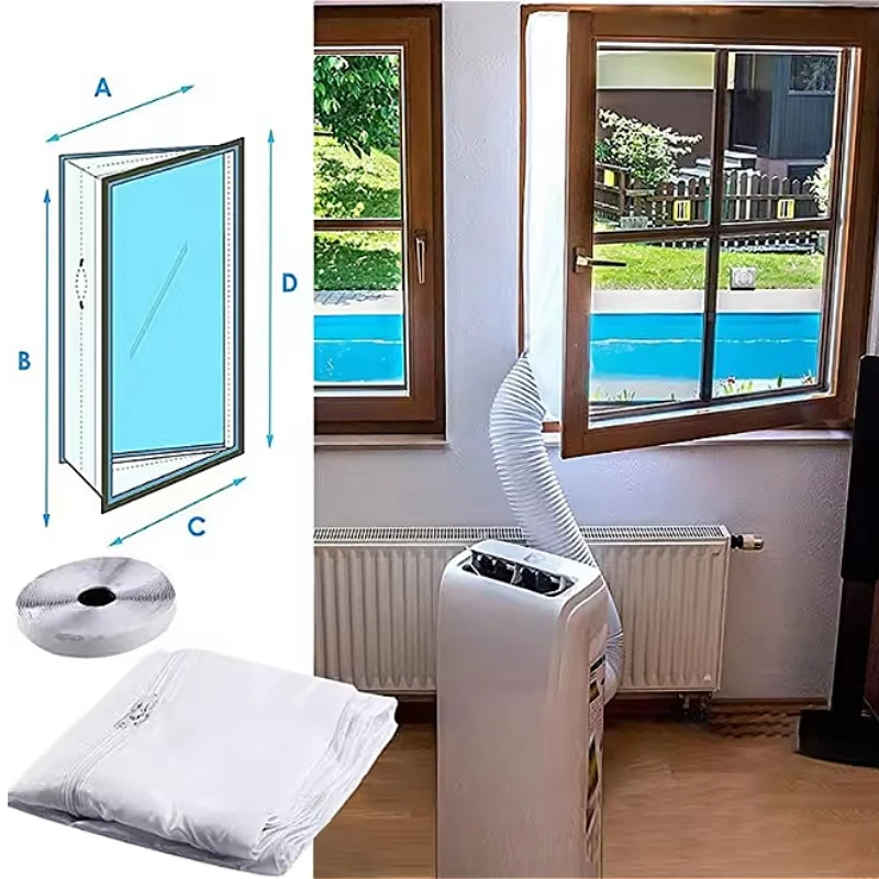 New Window Seal Set Portable Air Conditioning and Tumble Dryer Window Sealing Cloth Set for Portable Air Conditionings