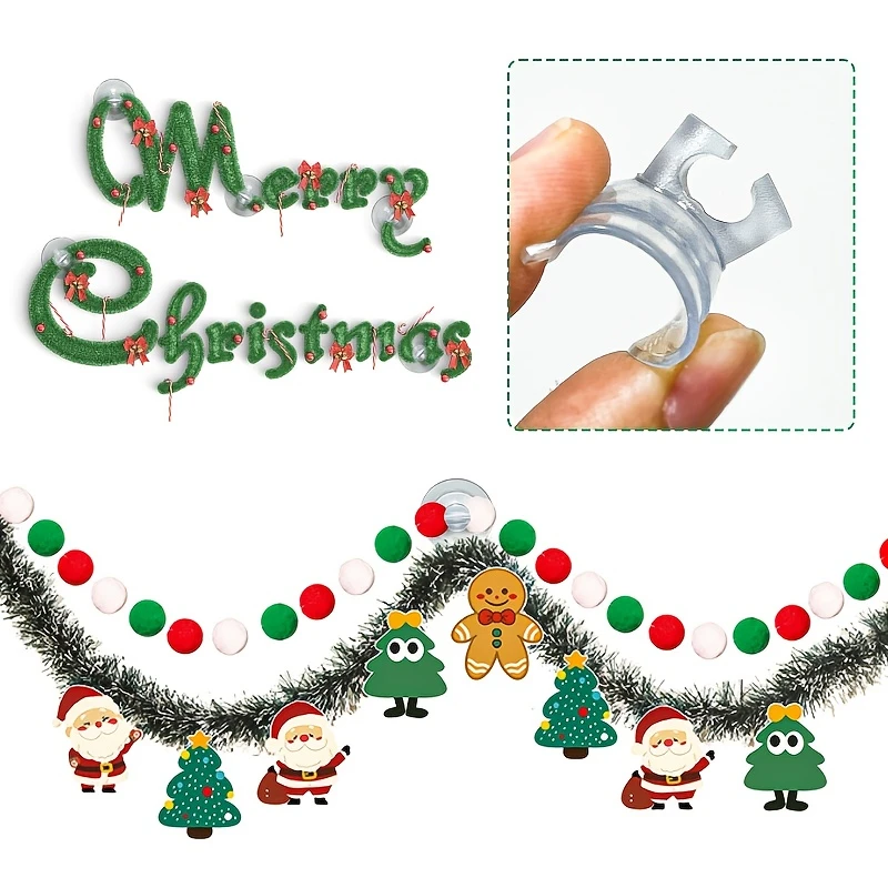 30mm Suction Cup Cable Holder Suction Cups With Holes Sucker Pads With Hole Light String For Glass Window Decor 20PCS