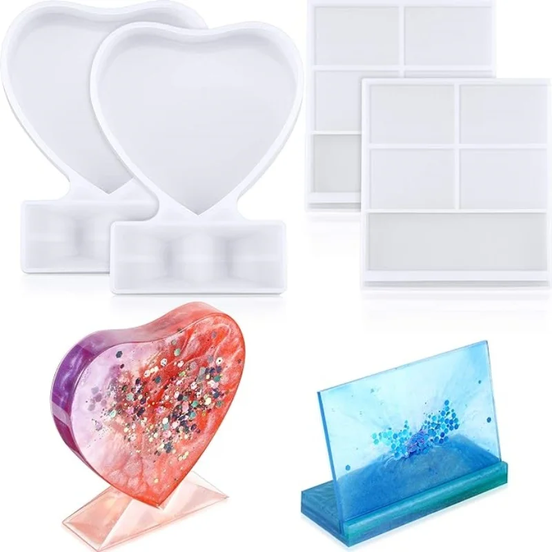 DIY Love Photo Frame Crystal Epoxy Resin Mold Valentine's Day Photo Frame Bracket LOVE Photo Frame Decoration Silicone Mold