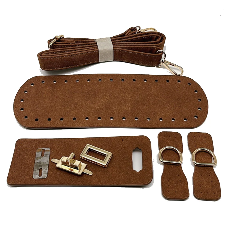 Handmade Leather Bag Strap Handbag Woven Set High Quality Bag Bottoms With Hardware Accessories for DIY Shoulder Handbag