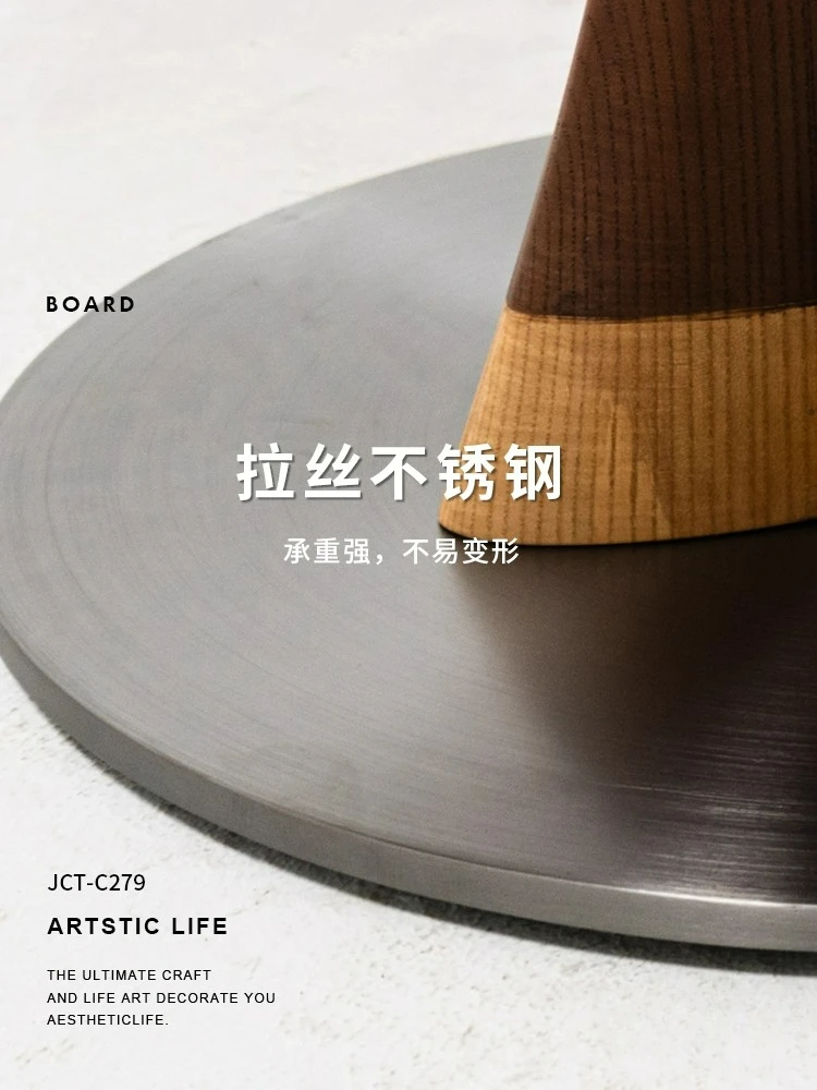 작은 허리형 식탁 모던 레트로 원목 심플 식탁 북유럽풍 원형 테이블 가정용 중세풍 소형 아파트용