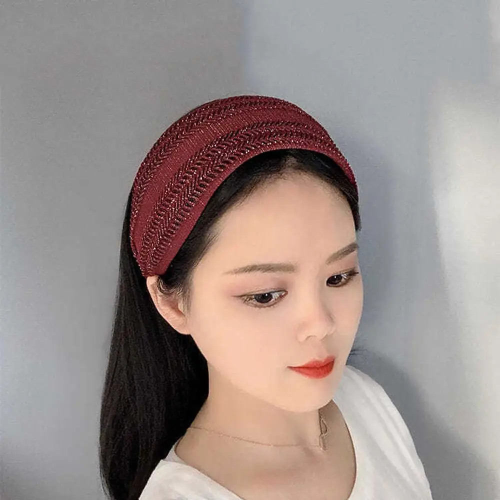 Elegante Glanzende Antislip Wash Face Headwear Brede Kant Haarbanden Vrouwen Haar Hoepel Koreaanse Head Wrap Hoofdband