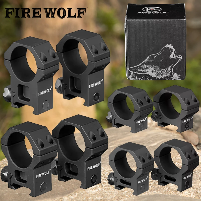 FIRE WOLF Soporte de Mira Telescópica Picatinny Weaver Alto/Base Mate - imagen 5