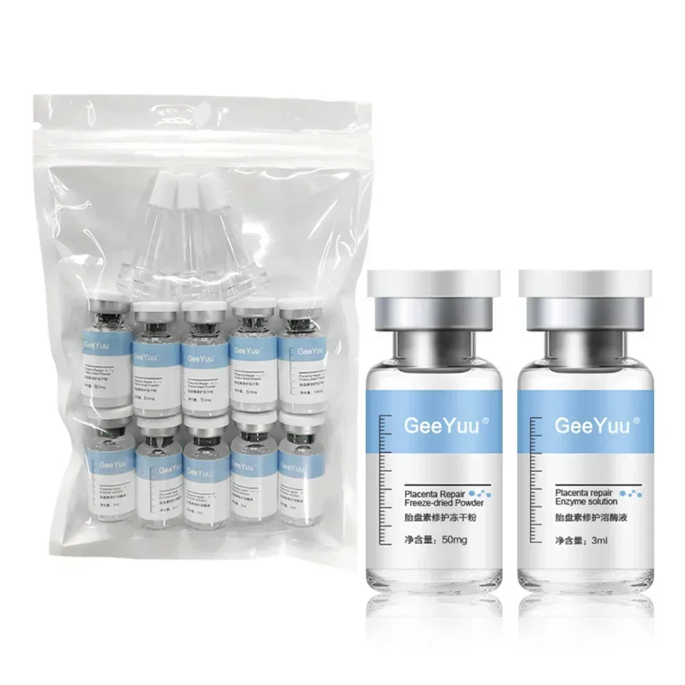 

Овечная плацента, лиофилизированный порошок, олигопептид-1 ESSENCE, 5 пар, восстановление, сужение пор, лечение акне, уход за кожей против морщин