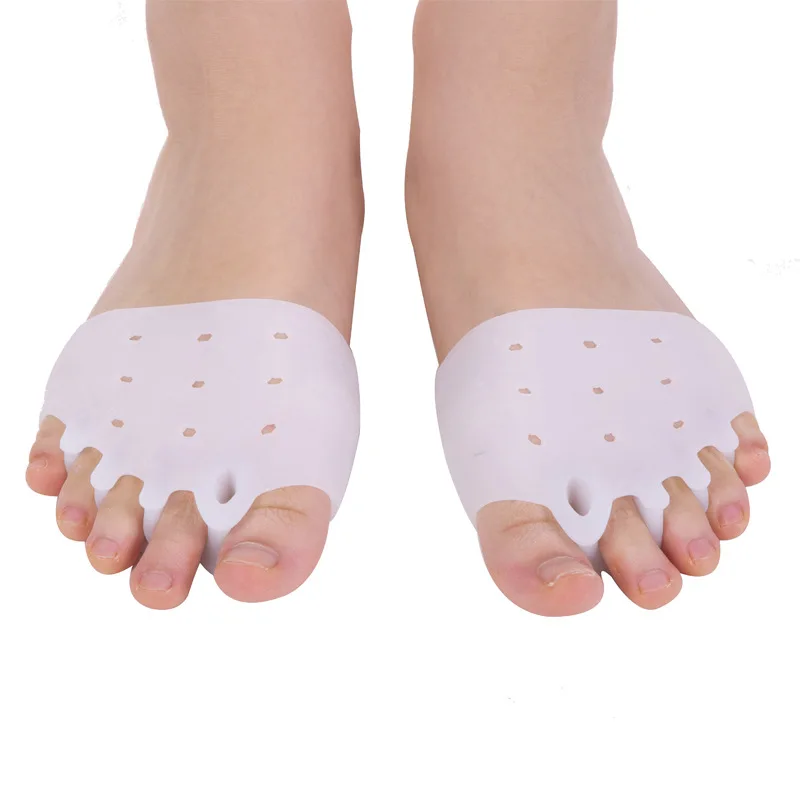 Silicone Forefoot Pad, Half Size Pad, Massaging Five Toes, Forefoot Pad Embedded With SEBS Strap Orthopedic Gel Insoles