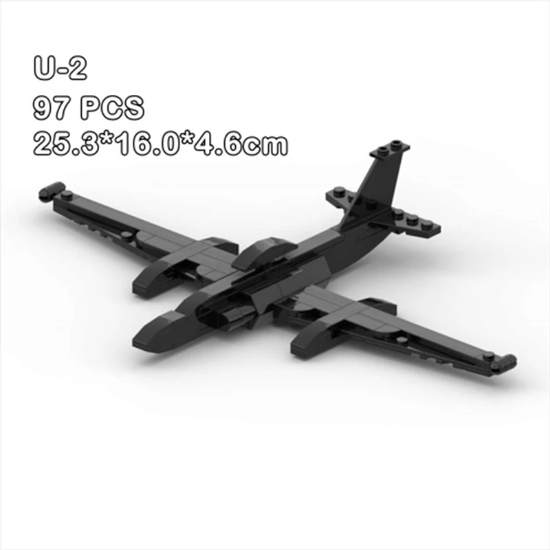 

Военная серия MOC, строительные блоки U-2, дракон, леди, черный истребитель, модель самолета, сборка, детская игрушка
