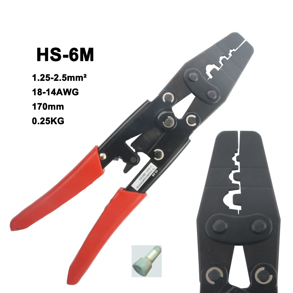 1PC HD-6 HX-16 HS-6M HS-22 HS-8 HS-14 HS-16 1.25-16mm2 Crimping Tool Pliers For Non-insulated Terminal  Electrical Hand Tools