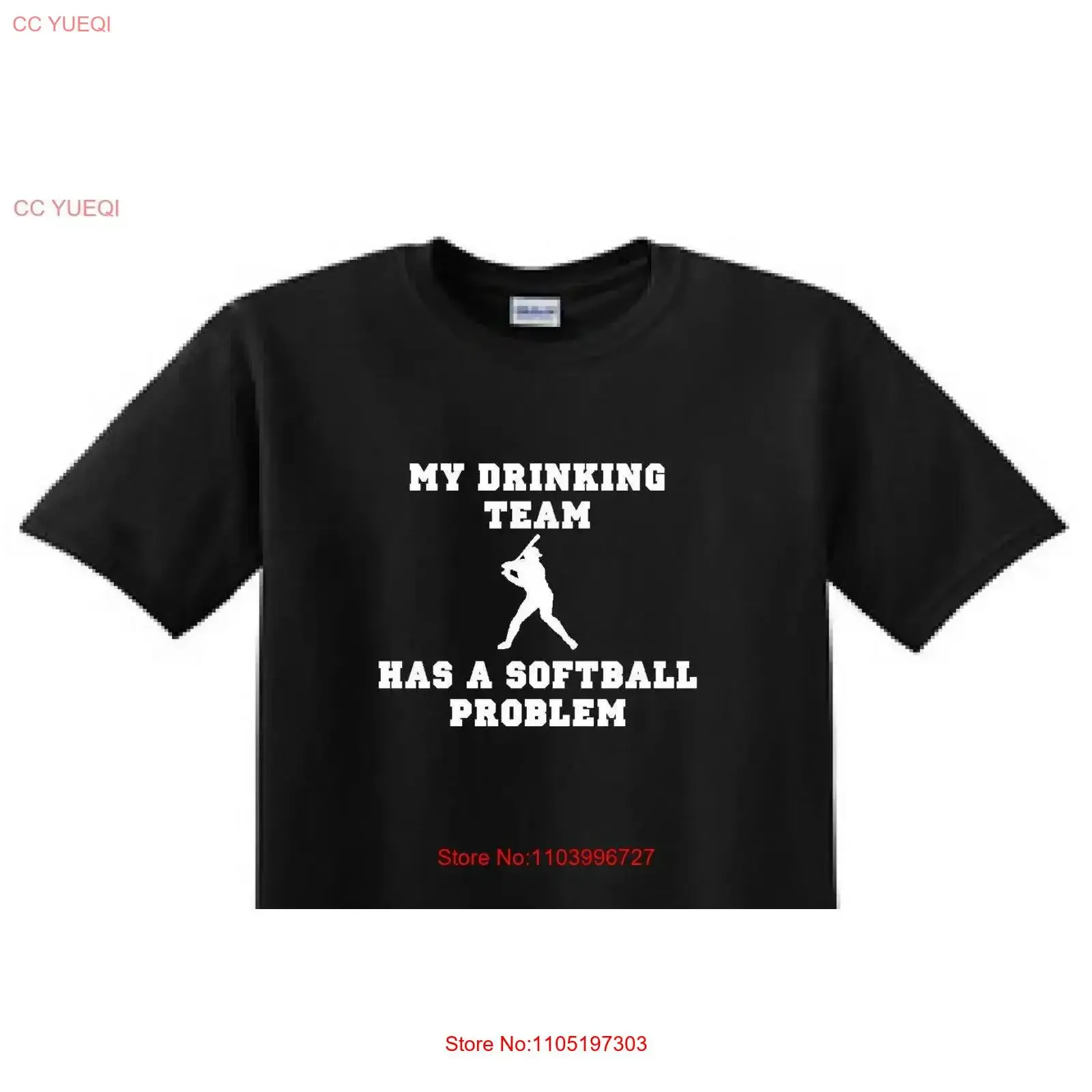 

MY DRINKING TEAM Has A Softball Problem Funny T Shirt vintage Washed Soft Unisex Comfortable graphic Slightly Casual streetwear