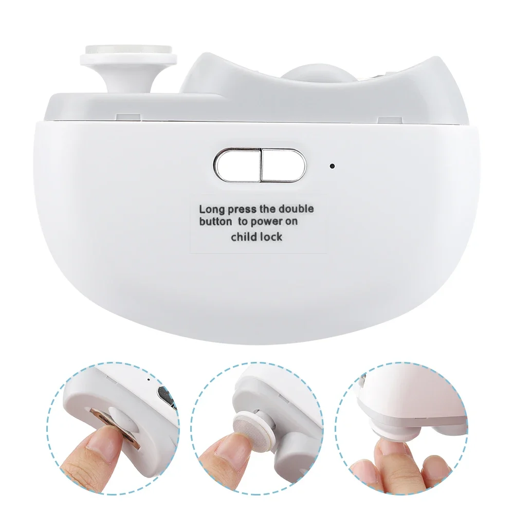 Electric Nail Clipper Grinding and Polishing with Light Automatic Nail Trimmer Rechargeable Nail Cutter Manicure for Baby Adult - view 4