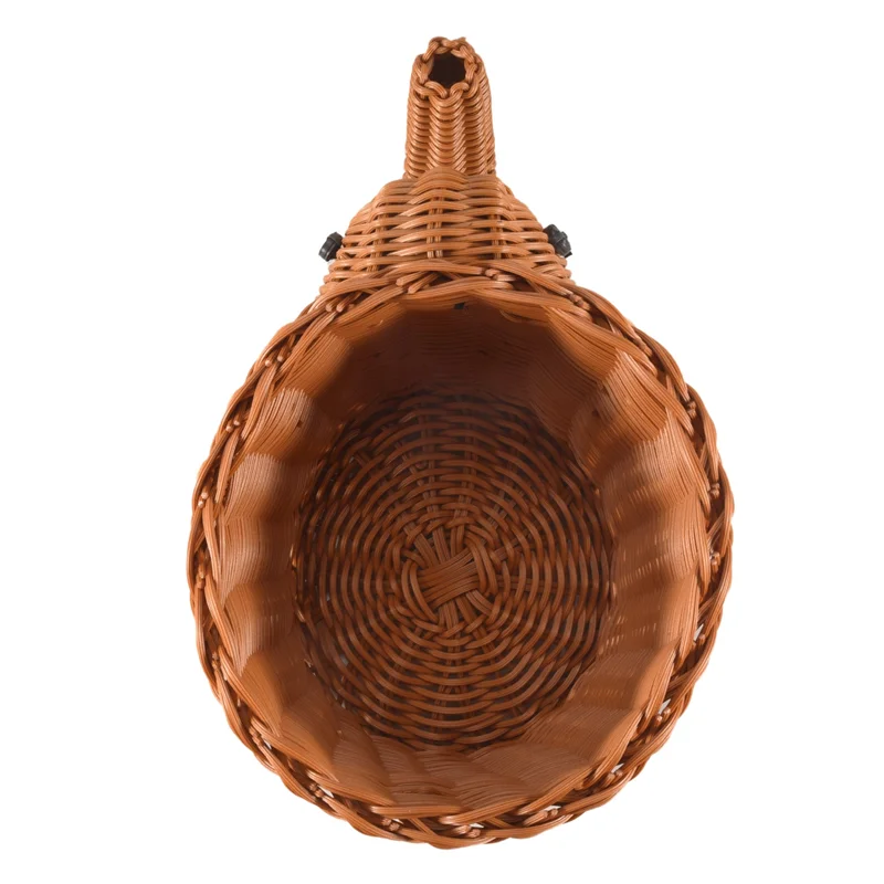 

F-T Handmade Bamboo Elephant Wicker Picnic Basket Food Bread Camping Picnic Basket Bamboo Fruit Storage Basket