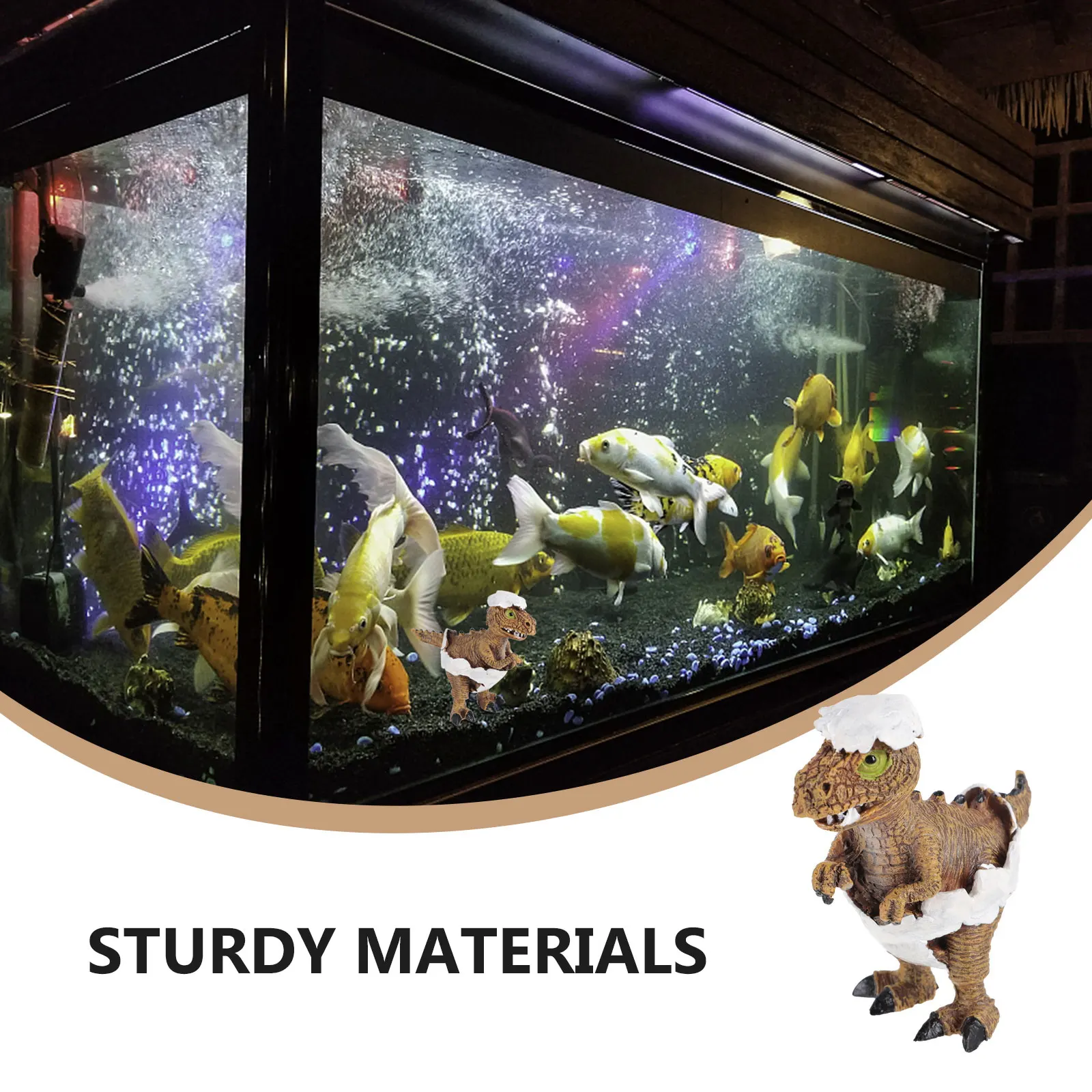 

Artificial Dinosaur Reptile Cage Ornament Realistic Resin Aquarium Decoration Simulation Landscape Aquarium Dinosaur Ornament