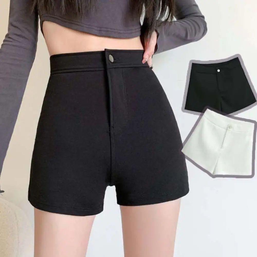 

Elastic Wide Leg High Waist Shorts Slim Fit Female Clothing Hot Woman Short Pants All-match Trousers Summer Shorts Streetwear