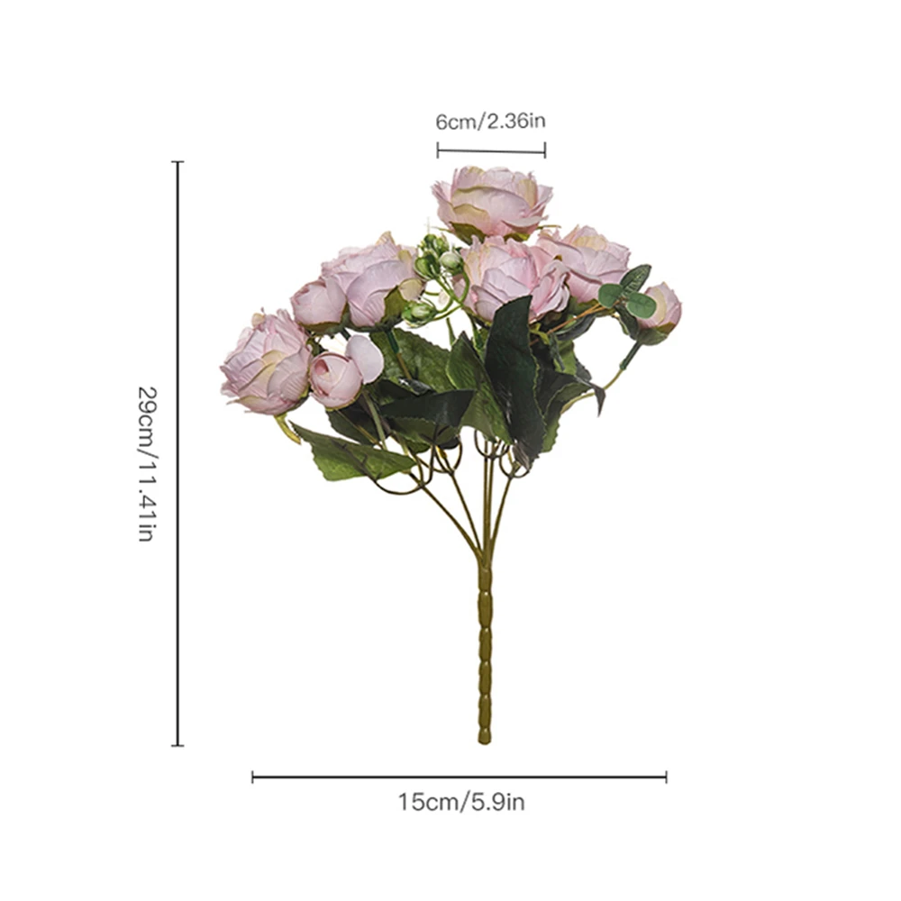 Künstliche Blumen Seidenrosen UV-Schutz für Draußen Hochzeit Party Brautsträuße Heim Garten Zimmer Hof Deko Günstige DIY Geschenkbox – Detail 19