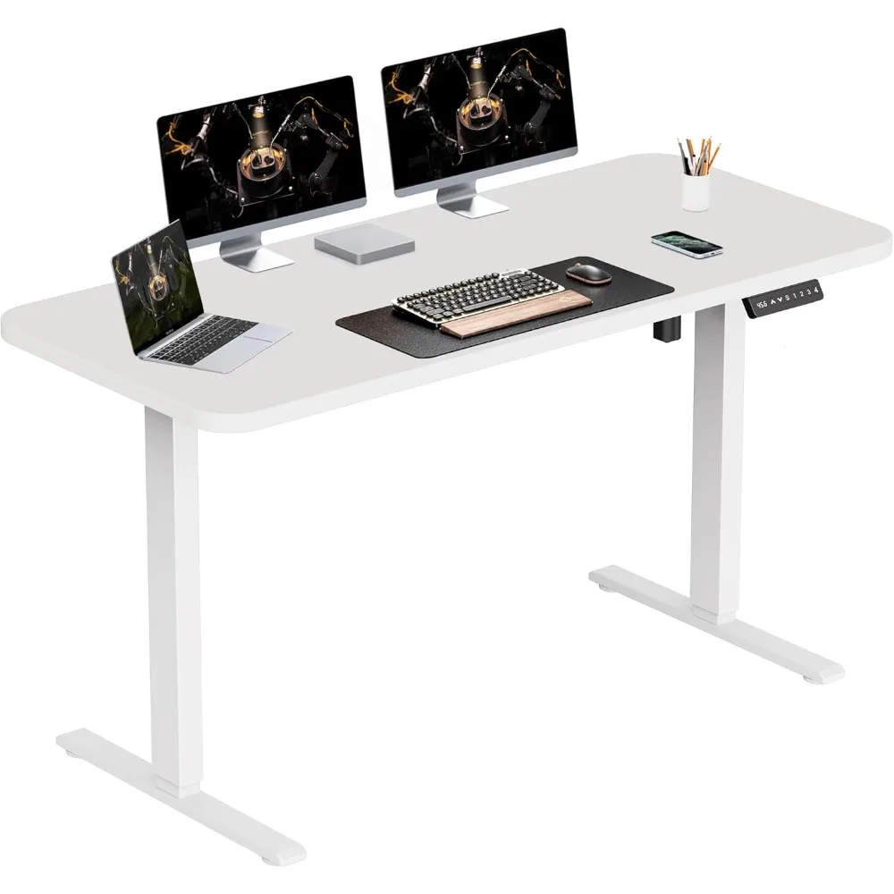 

48x24 Inches Whole Piece Electric Standing Desk, Seamless One Piece Height Adjustable Sit to Stand up Desk for Home Office, Ergo