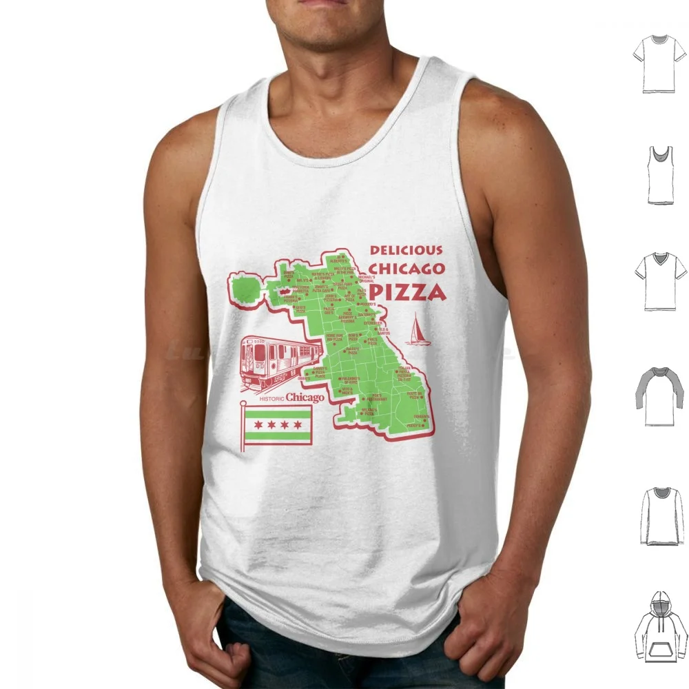 Delicious Chicago Pizza Tank Tops Vest Sleeveless Chicago Pizza Tavern Style Pizza Tavern Style