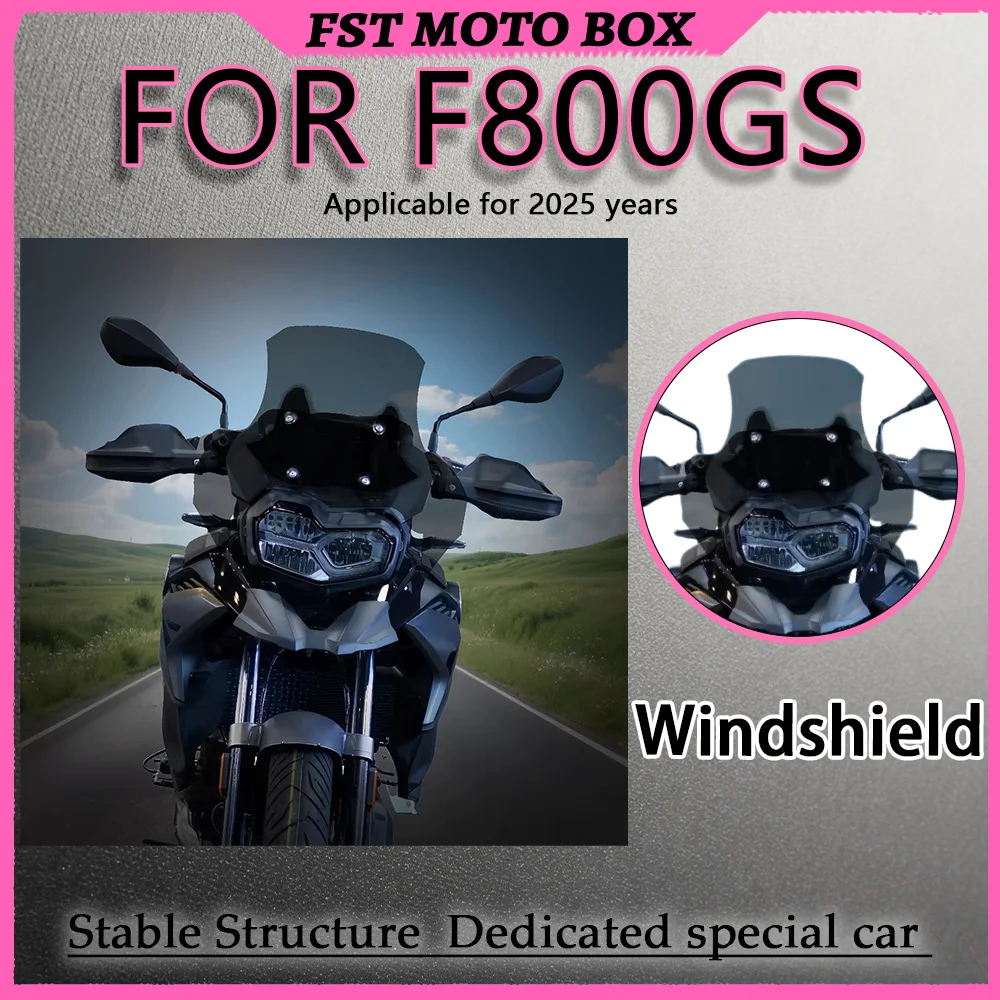 FOR F800GS 2025 Special Widened Front Windshield Optical-Grade Imported PC Substrate High-Definition Resists Flying-Stone Impact