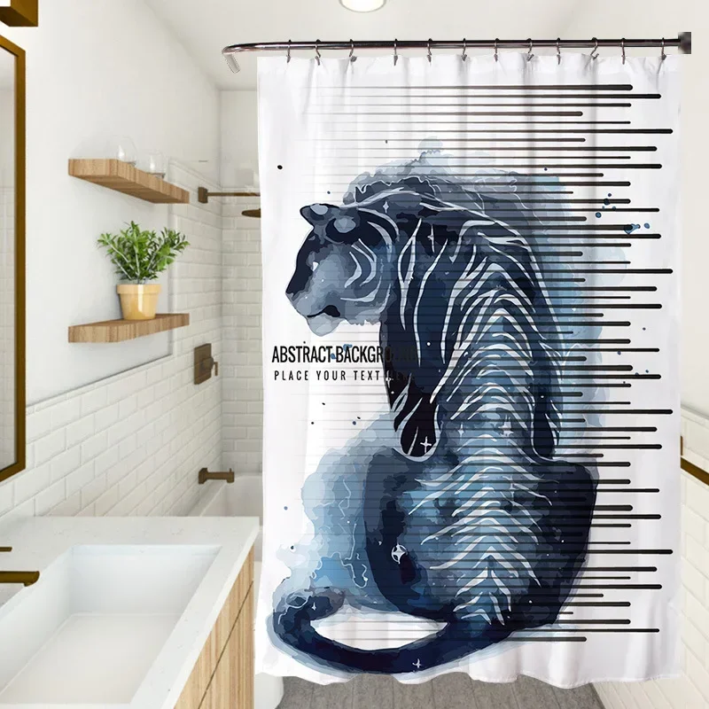 

Animal printed waterproof and mildew proof shower curtain in nature, designed with vitality and modern style