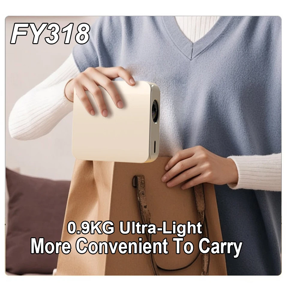 New Household Portable Projector 350 ANSI Movie Daylight Projector Android 11.0 Smart Projector 4K Decoding Auto Focus Projector