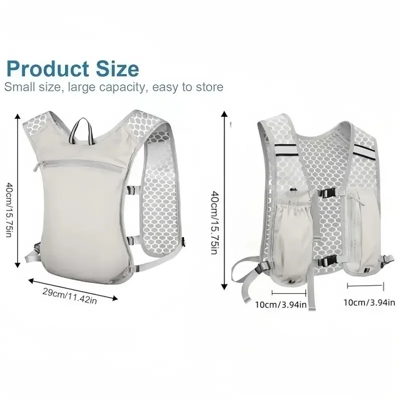 For Marathon trail Running Vest Lightweight Hiking Vest Backpack Reflective Hydration Water Bladderr Pack With Phone Pocket