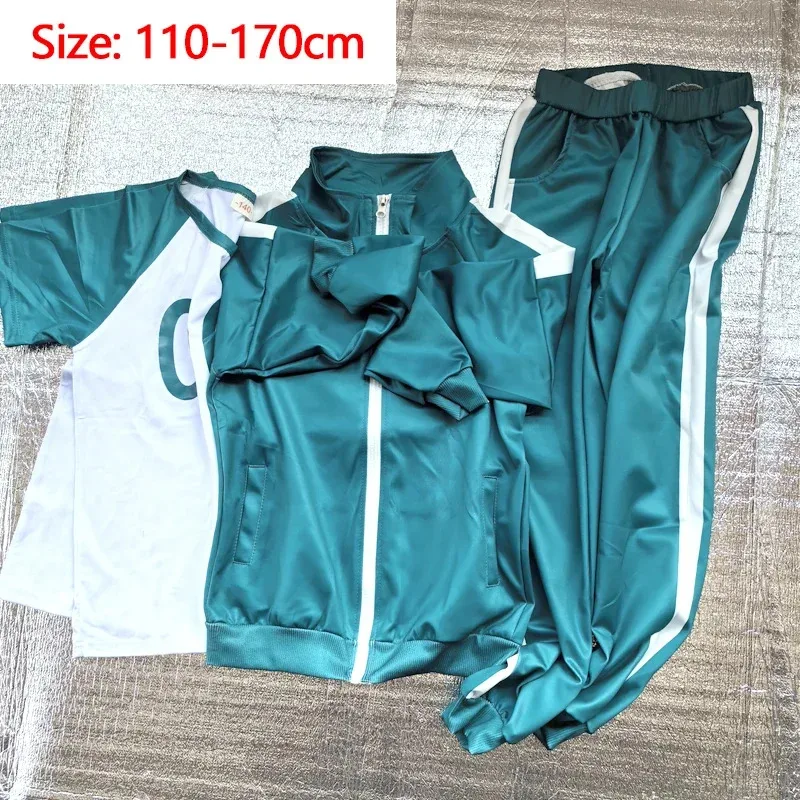 Kostum Cosplay Game Calamari 456 230 001 Thanos Jaket Olahraga T-shirt Setelan Celana Remaja