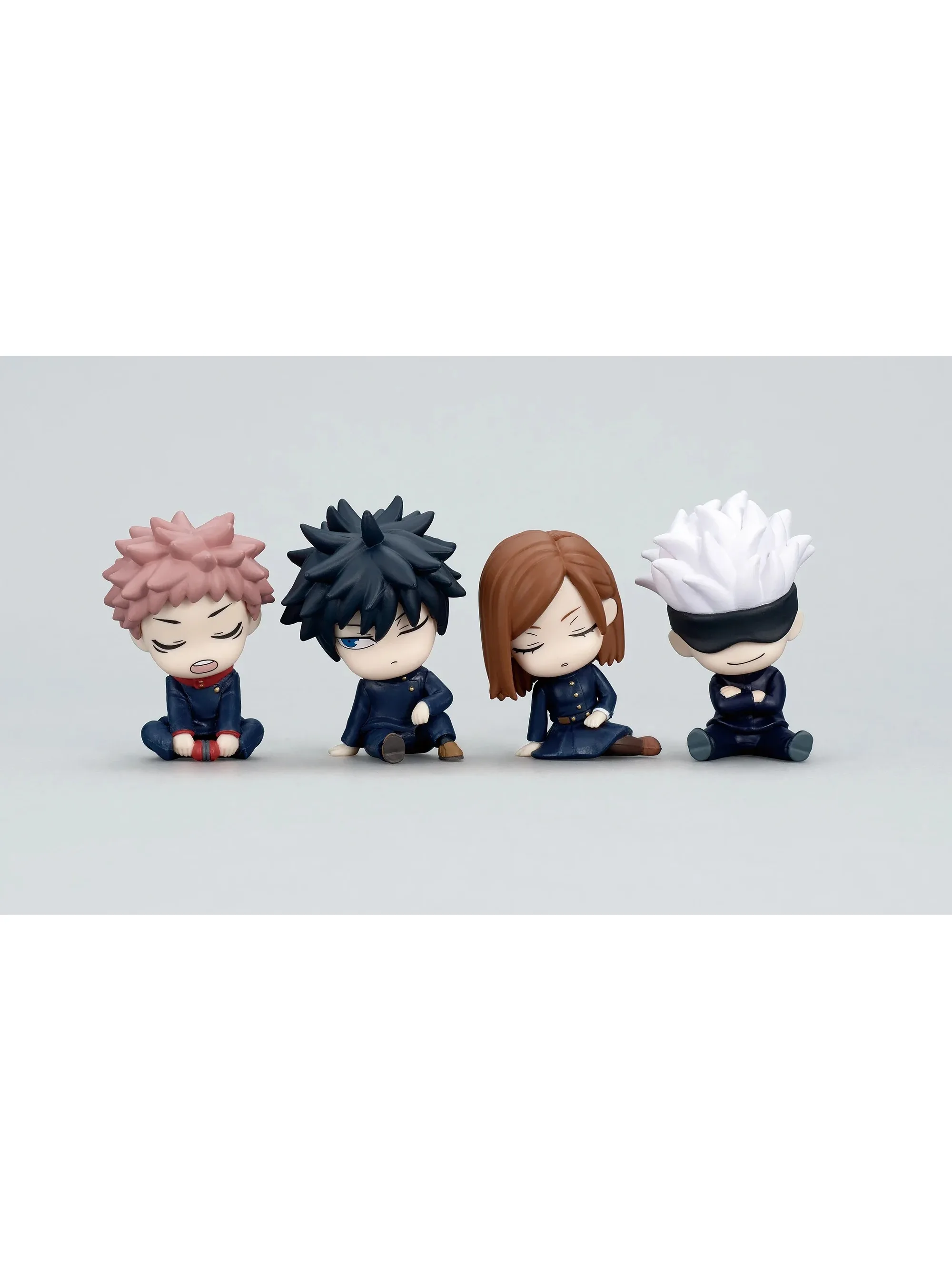 Jouets originaux en capsule, mignons et cool, Shoulder Zun Fig. Figurines décoratives manga Jujutsu Kaisen 2 Satoru Gojo assis et dormant