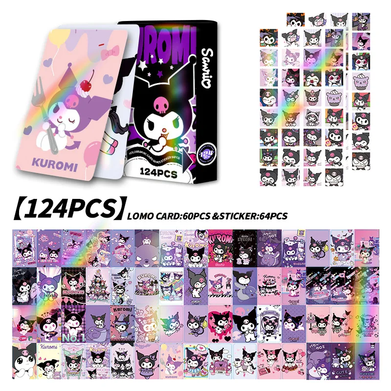 124 قطعة/المجموعة/مجموعة بطاقة سانريو كورومي الجديدة لومو شخصيات كوميدية HD Photocard مجموعة كوسبلاي هدية #2