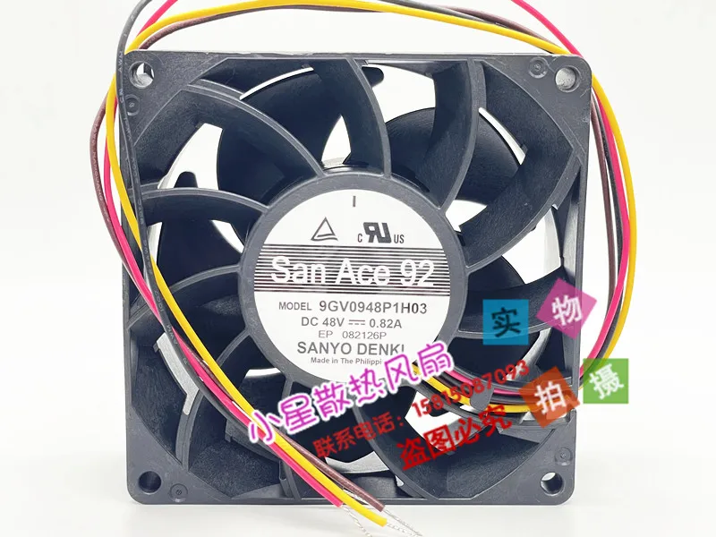 

SANYO DENKI 9GV0948P1H03 DC 48 В 0,82 А 92x92x38 мм 4-проводной охлаждающий вентилятор для сервера