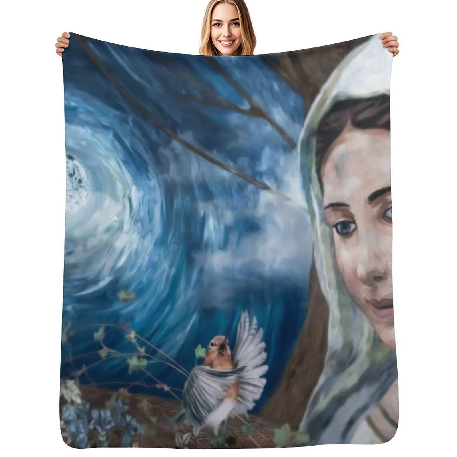 

Assumption Of Mary Holiday Throw Blanket Stylish Warm Blanket for Living Room Bedroom