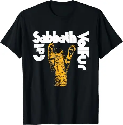 Cat Sabbath Lustiges Katzen-T-Shirt Y2k Kitty Dad Grafik-Bekleidung Humor Sarkastischer Witz Spruch-T-Shirt Weiche Baumwolle Kurzarm-Kleidung – Detail 11