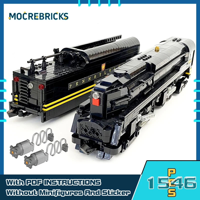 City Traffic Steam Locomotive Pennsylvania Railroad T1 MOC Building Blocks High-Tech Assembly Model Bricks Toys Kid Gifts