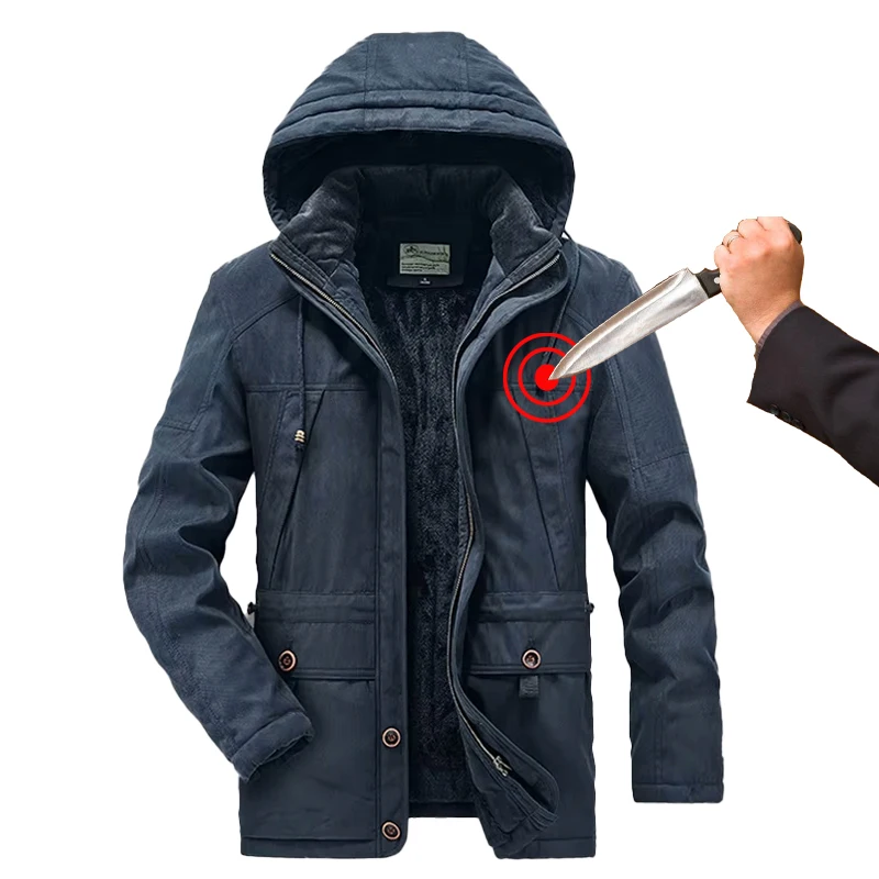 Fashionable Safe-stab Proof Jacket Military Tactical Knife Invisible Flexible Cutting Chopping Resistant Police Fbi Clothing