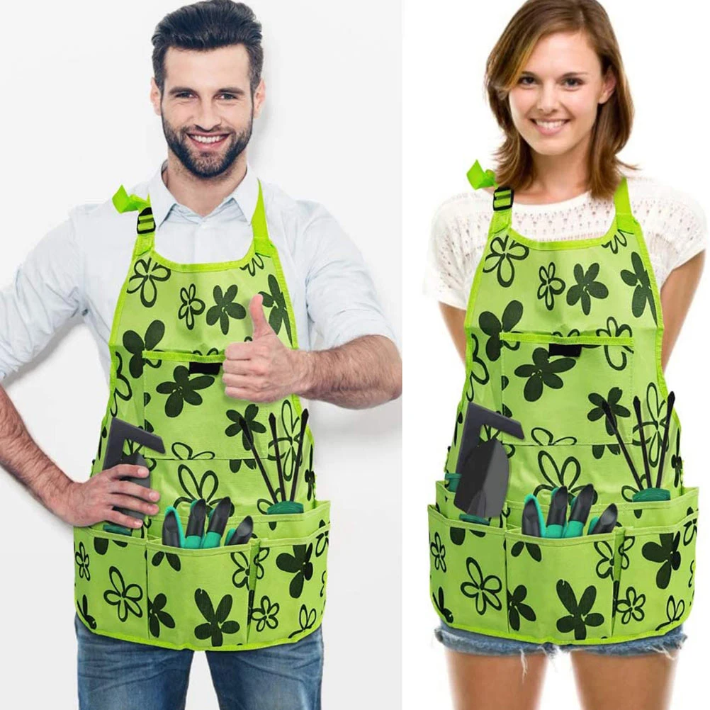 

Apron Waterproof Gardening Multi-pocket Knee Multifunctional Aprons Tool Belt Oxford Cloth Work Green Gardeners Waist