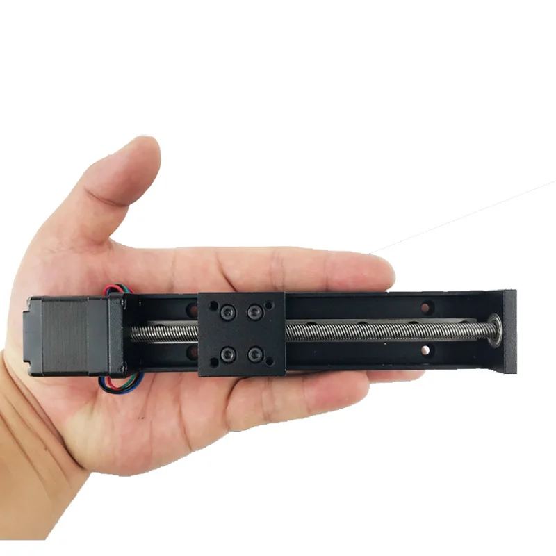 

HPB006 Mini Precision 28, линейный шаговый двигатель, направляющая, направляющий стол, Т-образный ходовой винт T6 * 2-100 мм, проводной электрический направляющий модуль