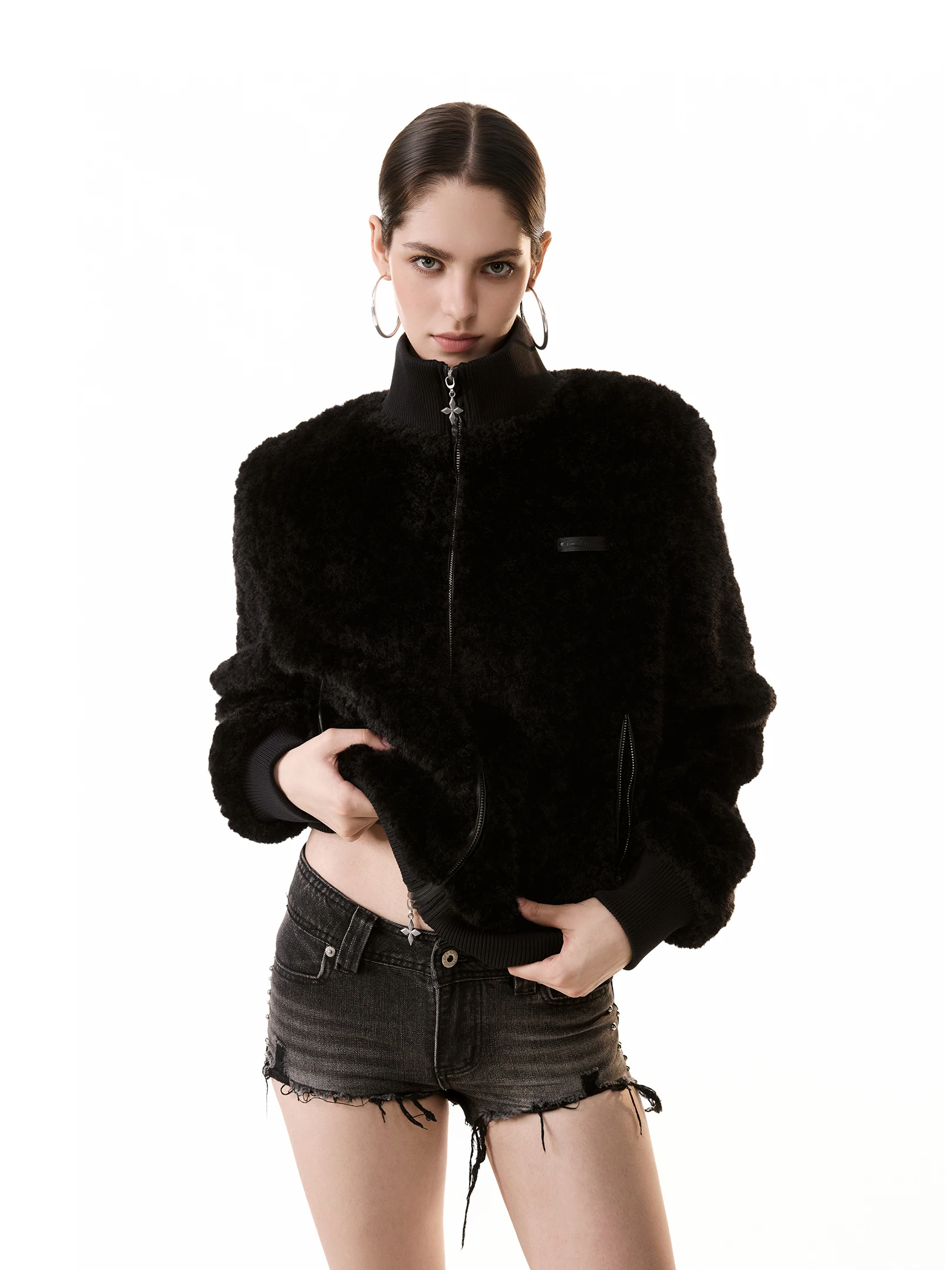 Warmth And Style: ICHMODE Women's Lamb Fur Cotton Jacket Coat 2026 Winter Season Casual Fashion Patchwork Eco-Friendly Outerwear