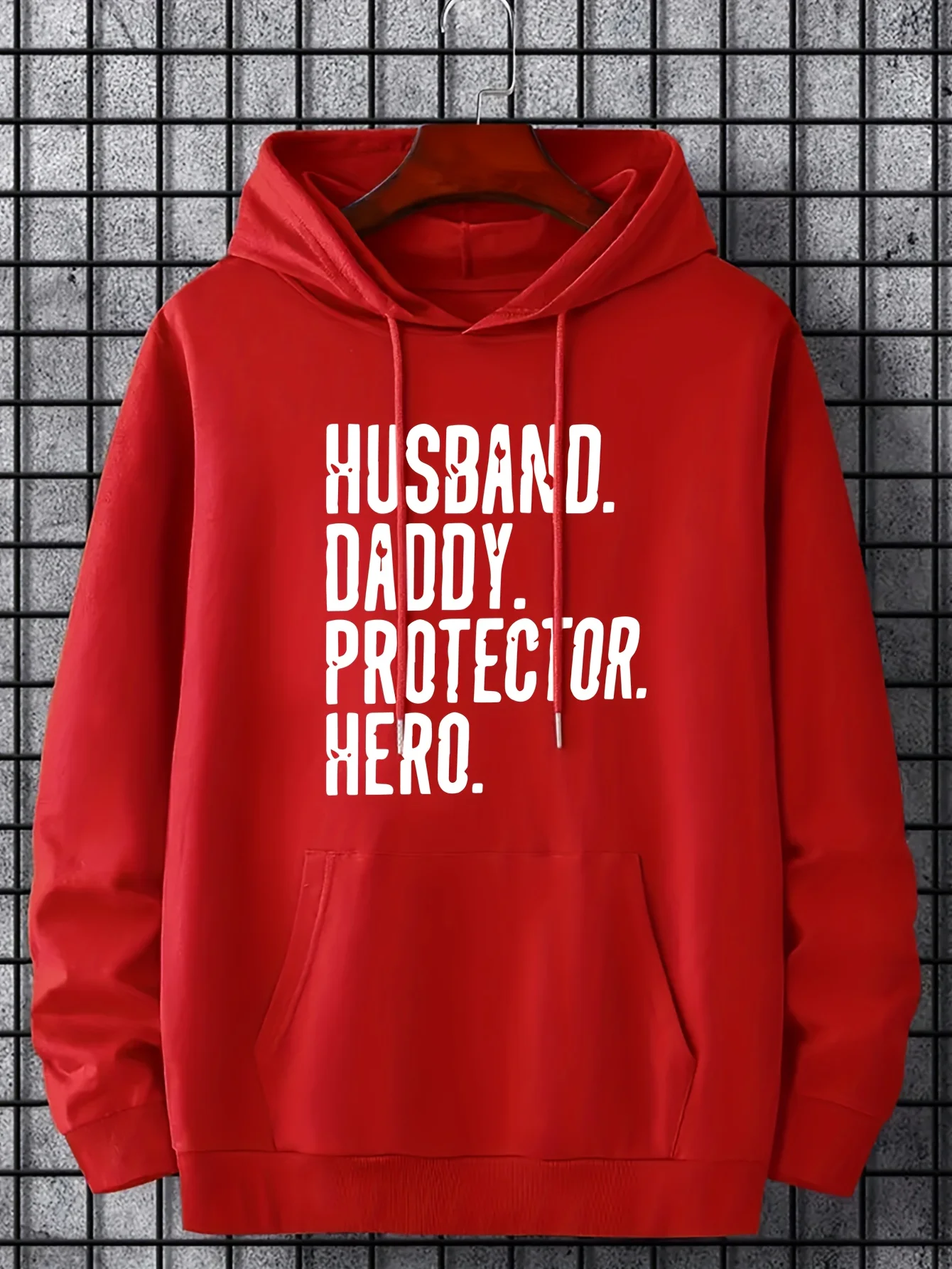 سويت شيرت بغطاء للرأس مطبوع عليه حروف الزوج للرجال مع جيب الكنغر، بلوفر بقلنسوة، ملابس رجالي لخريف وشتاء #6