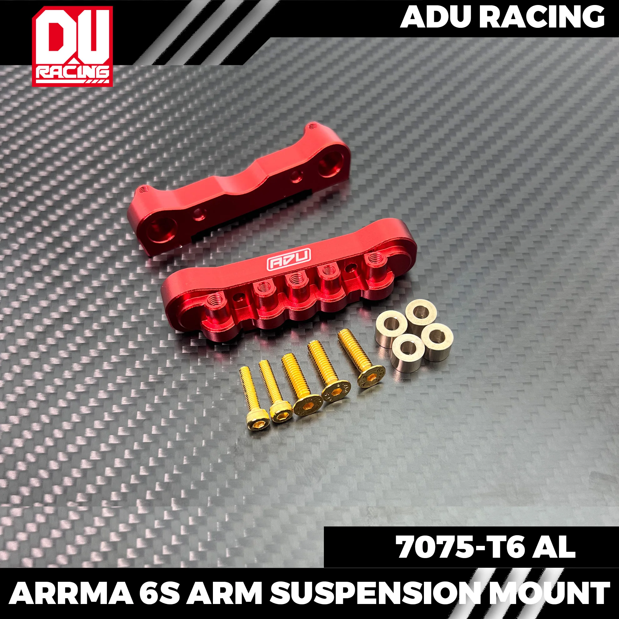 ADU RACING 7076-T6 FRONT SUSPENSION MOUNT FOR ARRMA 6S MOJAVE KRATON OUTCAST TALION V6