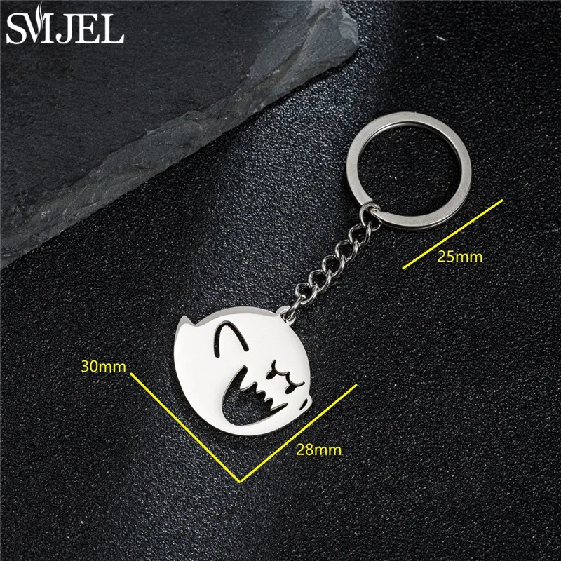 Funny Halloween Ghost Keychains Cartoon Skull Car Key Rings for Women Men Punk Bag Wallet Pendant Keyrings Fashion Jewelry