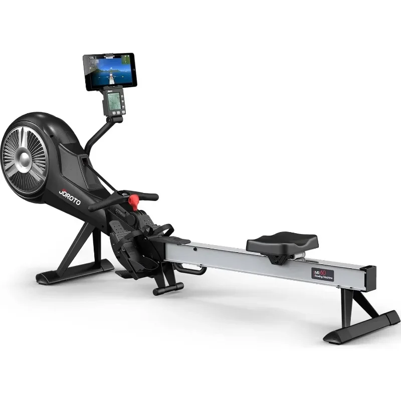 

Rowing Machine - Air & Magnetic Resistance Rowing Machines for Home Use, Commercial Grade Foldable Rower Machine 350LBS Load