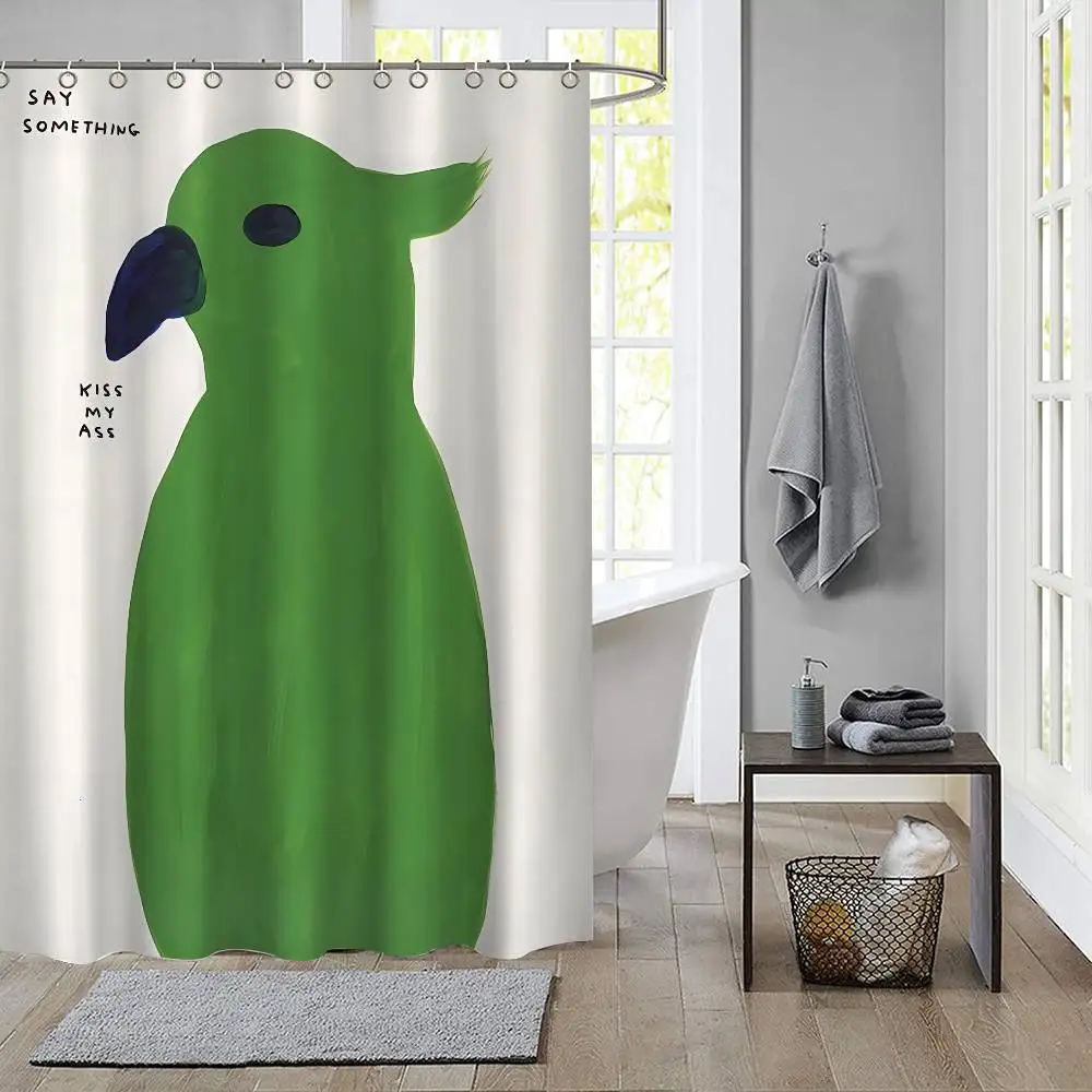 ديفيد شريجلي أرنب لزج HD جودة 1 قطعة ستارة دش نمط بالإضافة إلى خطاف مقاوم للماء آلة قابل للغسل نسيج البوليستر #6