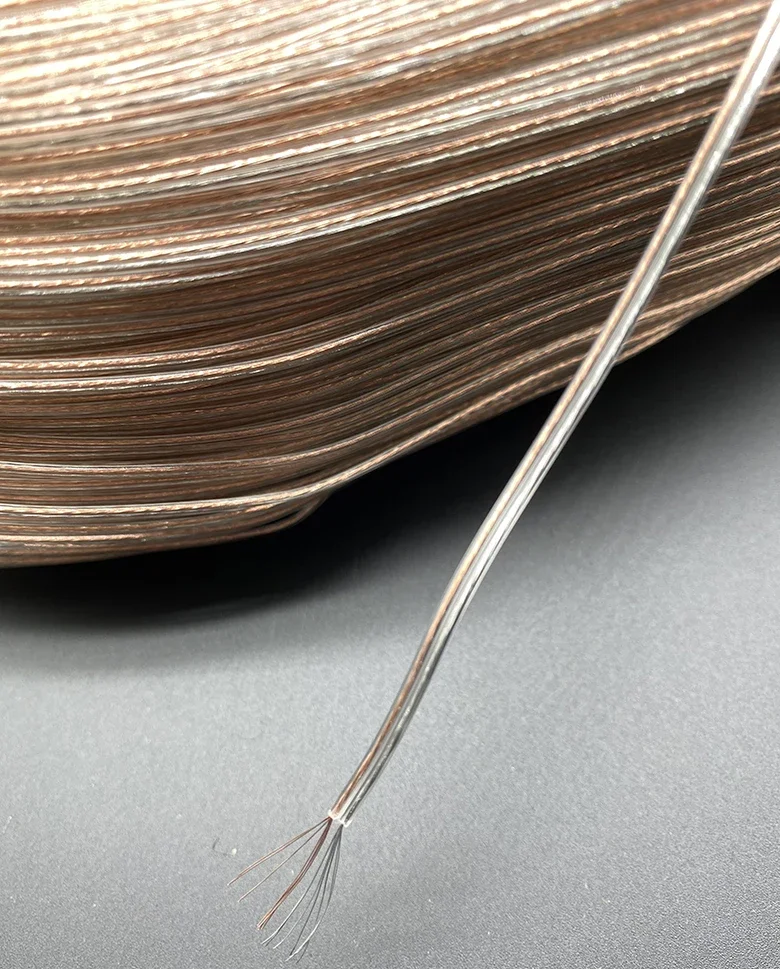 500m Copper Tinned 2-core Transparent Parallel Wire Waterproof  LED Lamp Holder Flower Wire 30awg Soft PVC Charging Cable