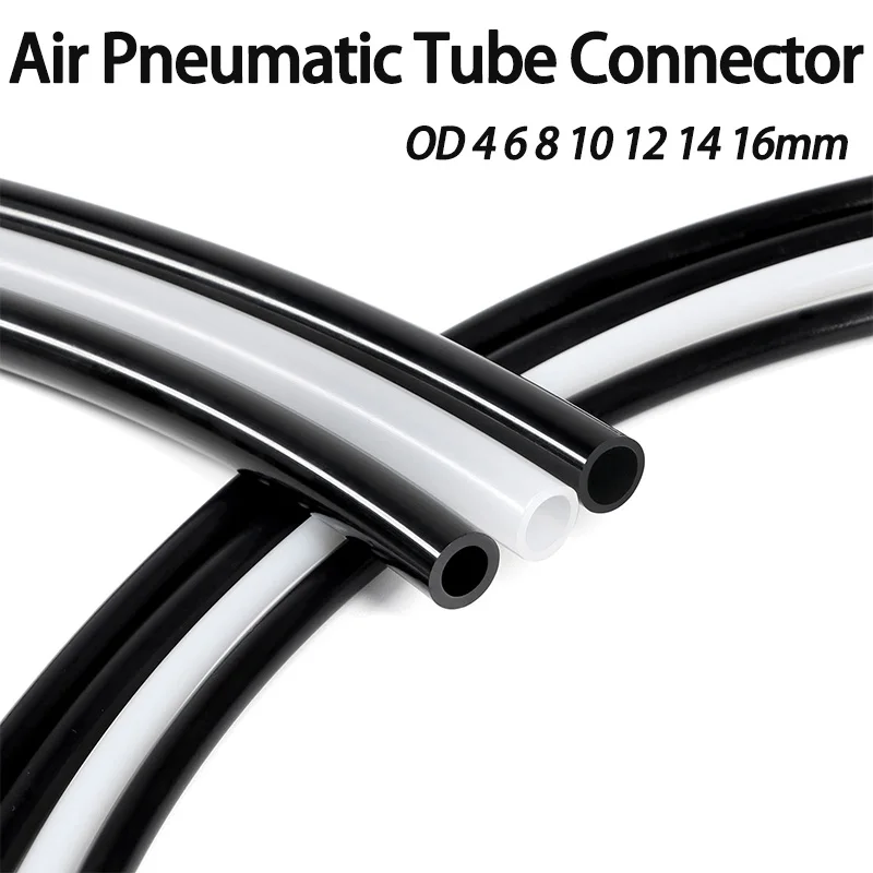 2/5/10m PA6 Nylon Tube OD 4/6/8/10/12/14/16mm PA Pipe Line Hose Air Tubing Component Pneumatic Rigid Polyamide for Compressor