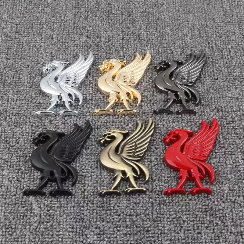 3D Metal Sticker Emblem Motorcycle Decoration Rear Trunk Badge stickers For Liverpool Kop L F C liver bird Car Styling