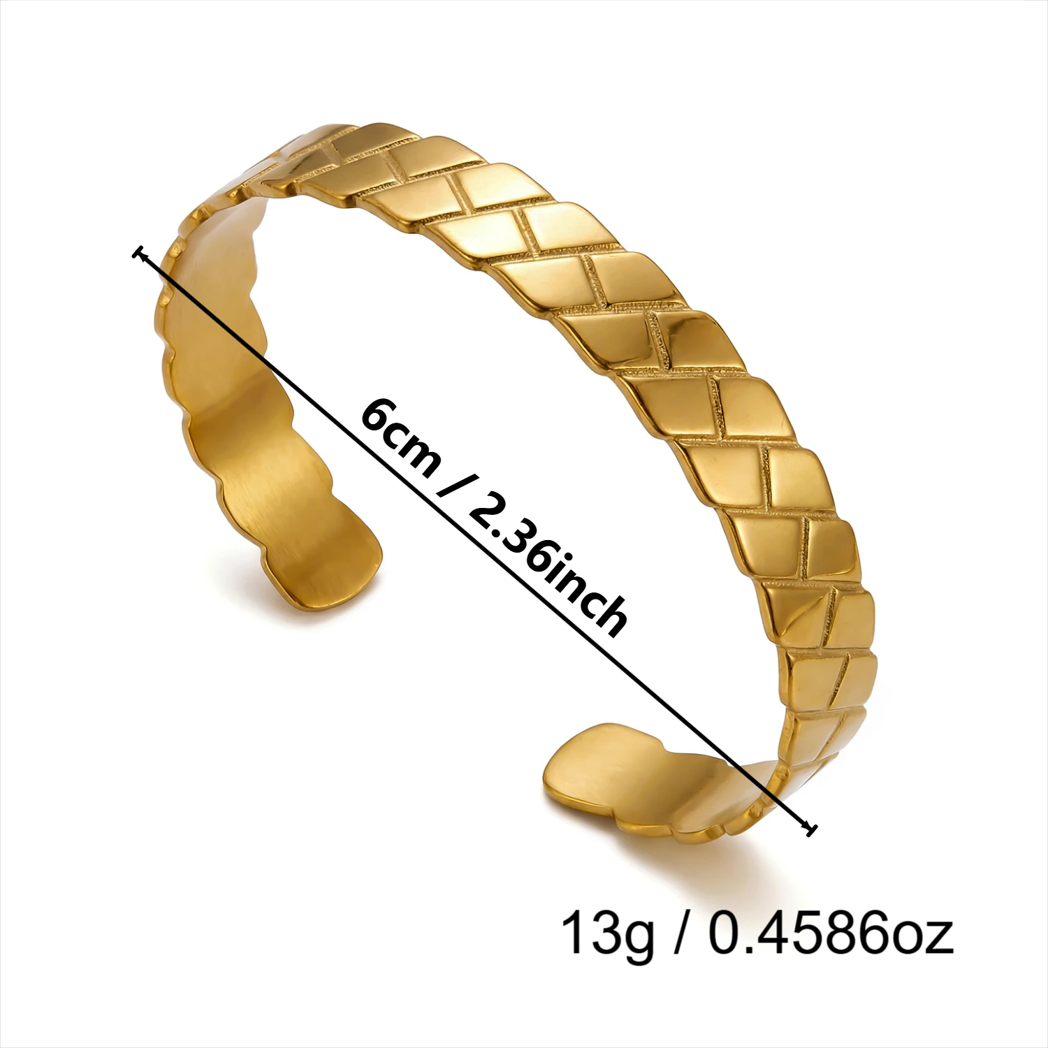 Edelstahl Geometrische Hohle Armreifen für Damen, Übertriebene Seestern-Muschel Breite Armreifen, Strandparty-Schmuck Geschenk – Detail 6