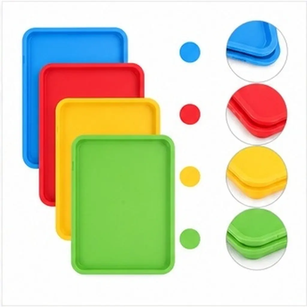 4Pcs Art Tray Pigment Mixing Plate Painting Color Mixer for Professional Student Craft Projects Watercolor Oil Acrylic DIY