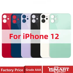 Big Hole Back Cover For iPhone 12 Back Side Glass Rear Door Housing For I12 Replacement Parts