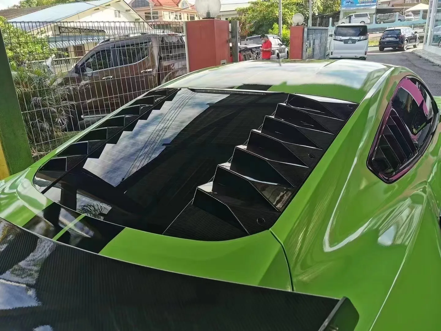 Heckscheiben-Lamellen für Ford Mustang, ABS-Material ab 2015, glänzende Lamellen, Heckscheiben-Lamellen