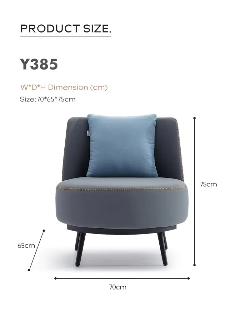 Modern wave design reclining modular small sofa, leather high density sponge office apartment commercial use
